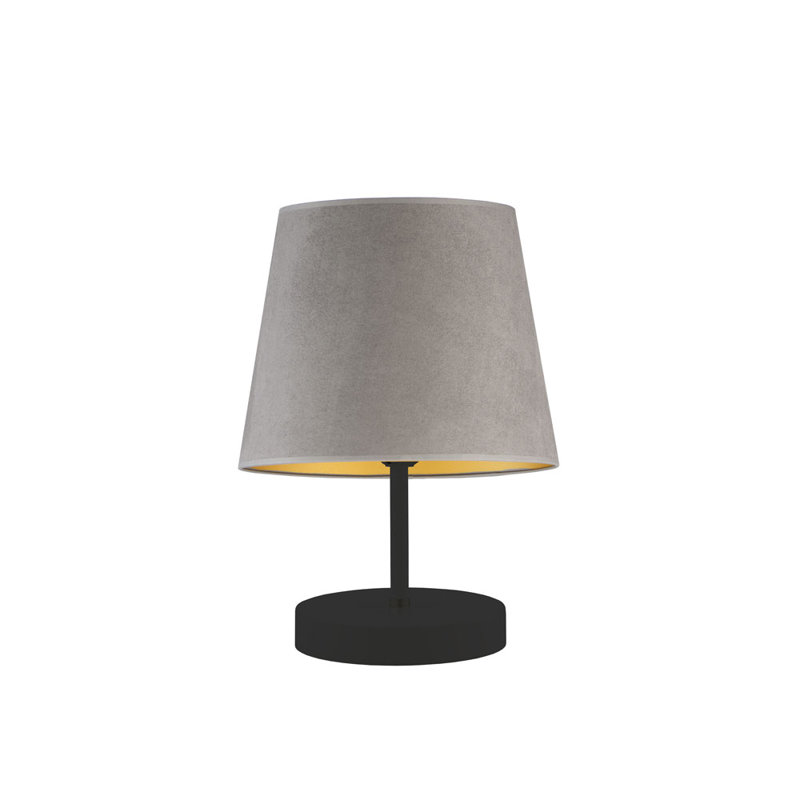 ALMADA VELUR BEDSIDE LAMP, Grey, Black