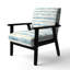 Chaise rembourrée Modern - Fauteuil bleu et beige Soft Horizon-1291104198