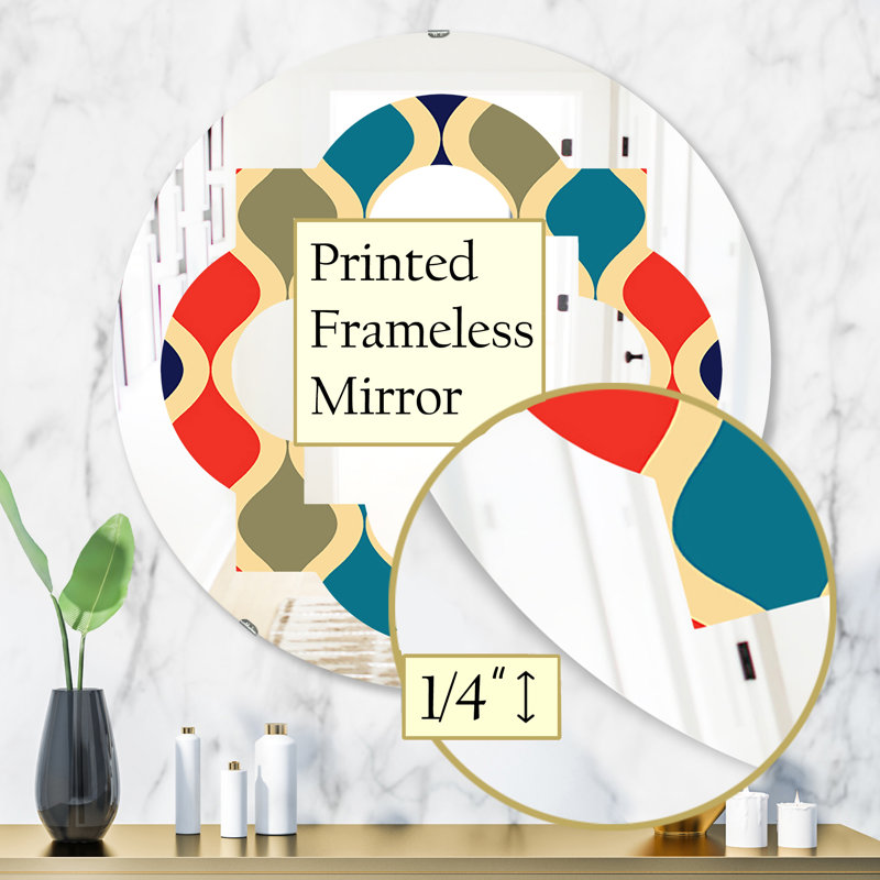 Miroir mural éclectique Quatrefoil, H 31,5 po x l po