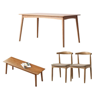 Table rectangulaire en bois massif domestique simple