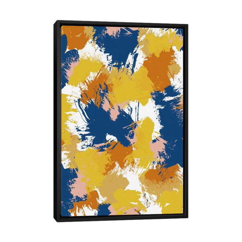 «Abstract», impression sur toile, Toile avec cadre noir, Pas de tapis, H 48 po x l 32 po x P 1,5 po