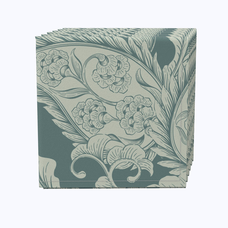 100% Cotton Floral Square Napkin