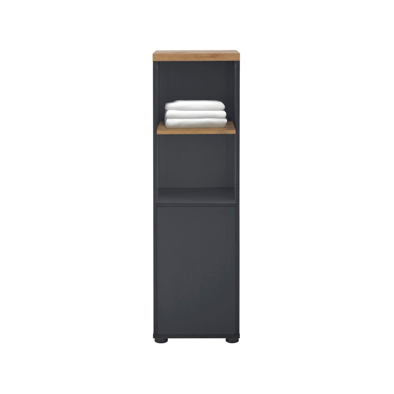 Acelynn Display Cabinet, Anthracite/Oak