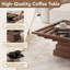 Table basse en verre, table basse en bois de noyer avec base design, table d'appoint centrale pour le salon et le bureau