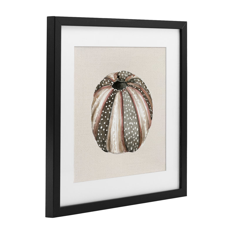 «Dots Neutral Pumpkin», reproduction sous verre encadrée, design par Lanie Loreth, H 13 po x l 13 po, Cadre noir minuit