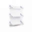 Triple support mural flottant décoratif rustique en métal pour tablettes, blanc, bleu