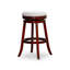 Tabouret 30 ", finition cerisier, siège en tissu beige-2072610278-2072610272