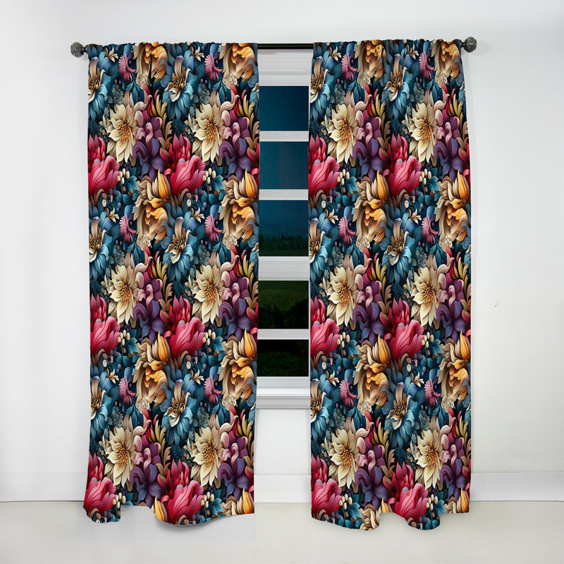 Rideau obscurcissant Enchanted Paisley Gard Marble II, L 52 po x L 63 po