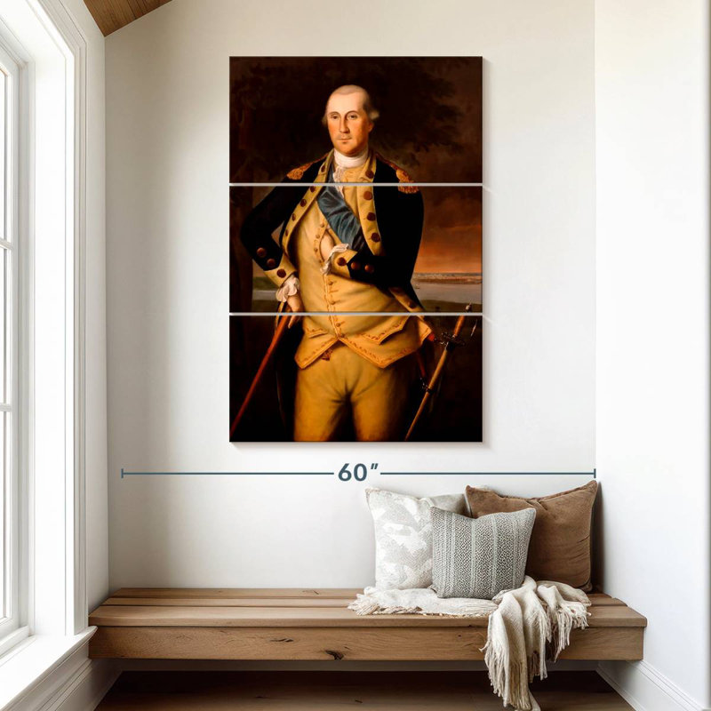 Lelar, général George Washington, H 50 po x l 32 po