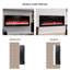 Cheminée électrique ultra-mince 127 cm (50 pouces), télécommande, flammes variées et combinaisons, puissance de 5 000 BTU/h, 11 niveaux de température, écrans multicolores encastrés faciles à utiliser, 1 400 W de réglages de température, construction