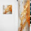 Gold White Champagne Sunrise Spirals I - Abstract Spirals Room Darkening Abstract Curtain - 1 Panel-107826139