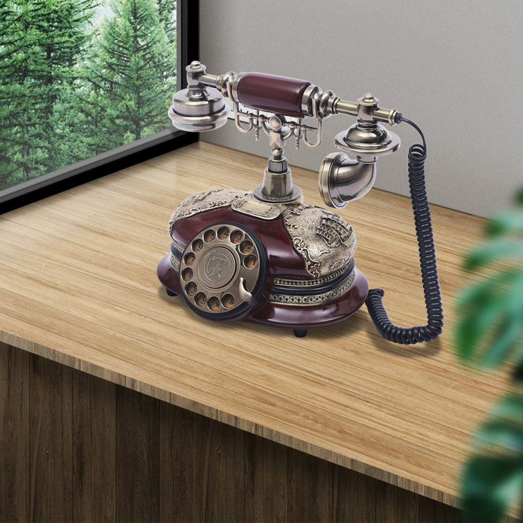Buy European antique retro telephone vintage rotary dial telephone