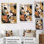 «Retro Terracotta Wildflowers Illustration I», reproduction sur toile-398871261-398871254