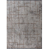 Rapture Abstract Area Rug in Gray/Brown