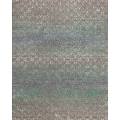Brocade Hand Woven Geometric Area Rug
