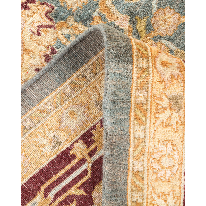 Keenan One-of-a-Kind Hand-Knotted New Age 6'1" x 9'1" Wool Area Rug in Beige