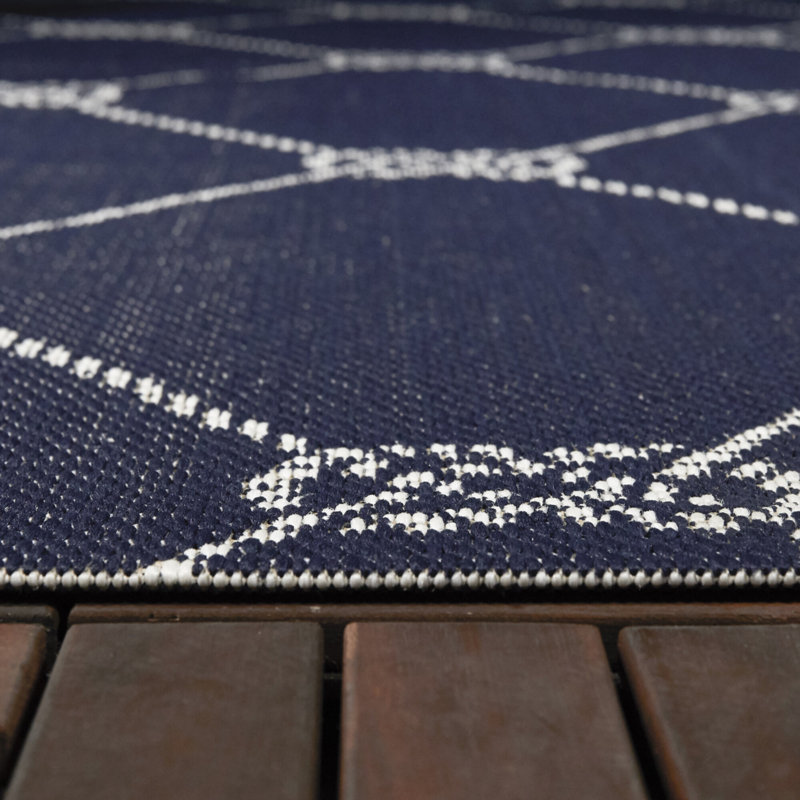 Harriette Geometric Indoor / Outdoor Rug, Rectangle 5'3" x 7'