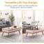 Table basse à plateau relevable avec rangement dissimulé, plateau de table relevable moderne facile à assembler pour le salon ou le bureau personnel, conception robuste et polyvalente-1245534728