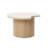 Round Nesting Coffee Table with Faux Travertine Top Set of 2