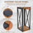 X-Grating Teak Print  Solar Carriage Lantern-122621676