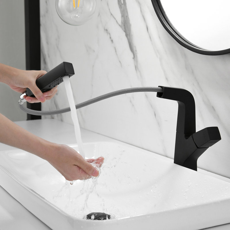 Single-Hole Single-Handle Bathroom Faucet, Matte Black