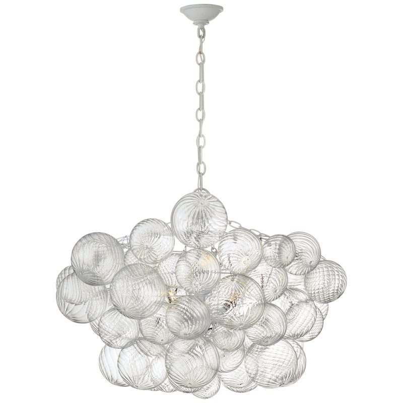 Talia 8 - Light Chandelier, Plaster White