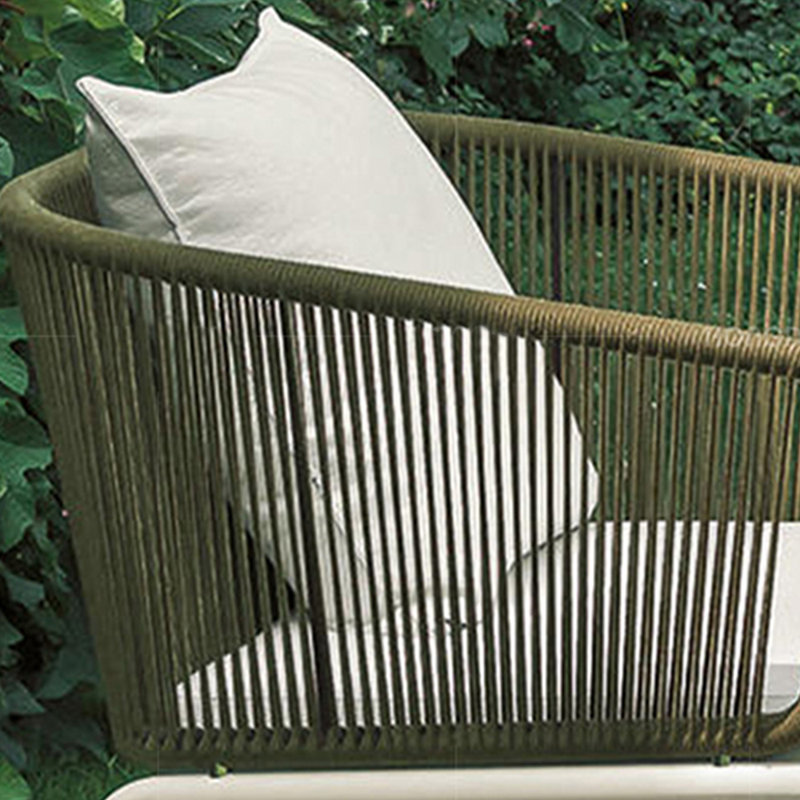 Chaise longue d'extérieur en corde tressée