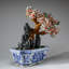 Genuine Multi Gemstone Bonsai Tree in Square Porcelain Pot (13")