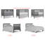 Le lit de bébé convertible 5-en-1 se convertit du lit de bébé au lit pour tout-petit, convient au matelas de lit double standard et est facile à assembler. 53 * 29 * 9 pouces - GRIS STORM-860824288
