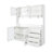 63" W Large Kitchen Hutch Cabinet, Freestanding Pantry Cabinets Storage Kitchen Cupboard With 4 Doors, 4 Drawers & Microwave Shelf, White-1178498595