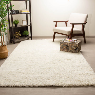 Tapis blanc à poils longs Deardorff