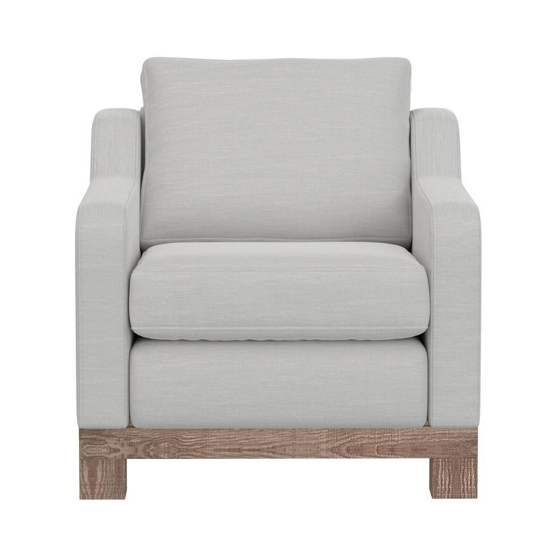 Fauteuil large de 31,75 po Giralda Casoni, Tissu beige 161