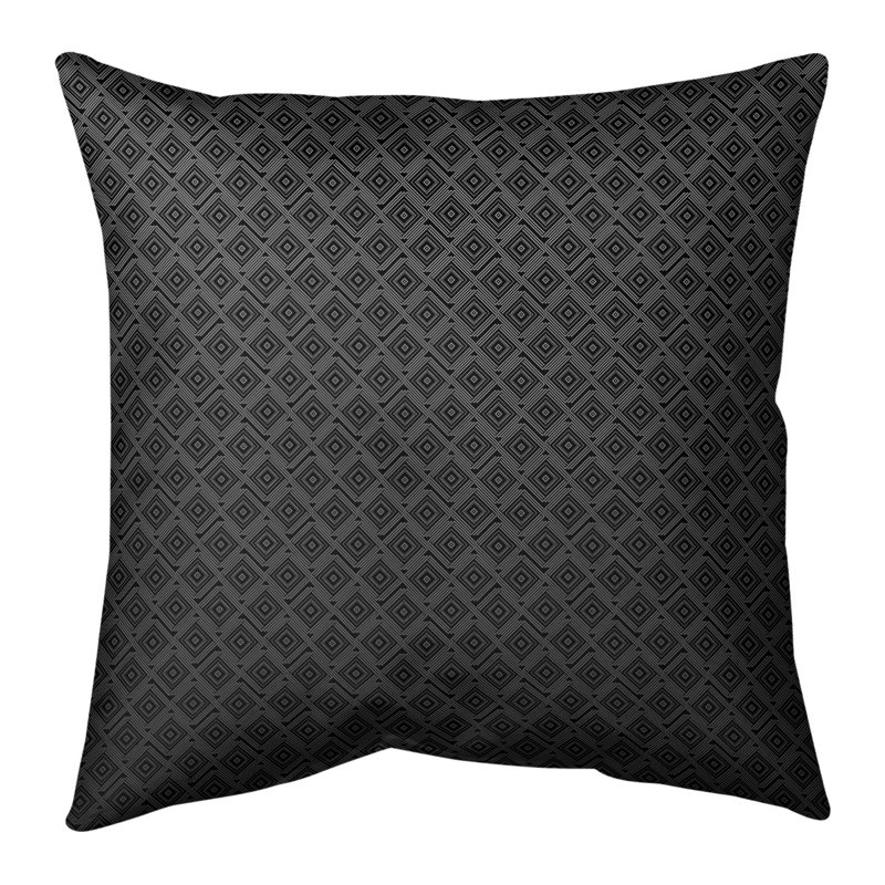 Oreiller en lin Katelyn Elizabeth, Polyester / Bourre en polyester, 20 po x 20 po, Noir
