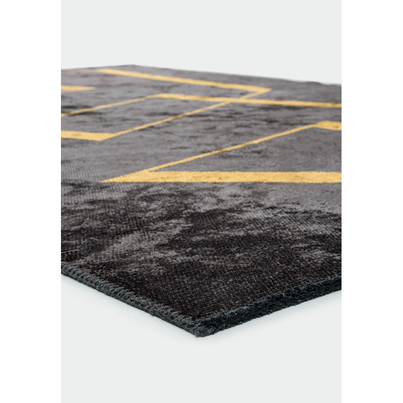 Rapture Abstract Area Rug in Brown, Rectangle 7'10" x 9'10"