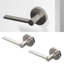 Levier de porte simple Muse de conception moderne dissimulée ne tournant pas (placard, garde-manger ou couloir) - Style minimaliste élégant en nickel brossé-114645556