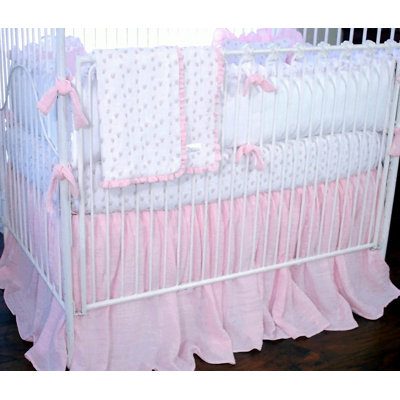 Butterfly Tales 100% Cotton Solid Colour Crib Dust Ruffle / Skirt