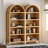 70.9"H*30.7"W 5-Tier Arched Open Bookcase Storage Display Cabinet With 5 Shelves For Home Office, Bedroom, Living Room -1741024600-1715451718