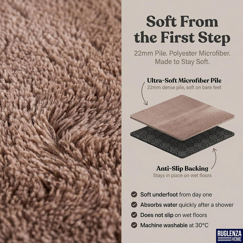 Aria Bath Mat, Mink