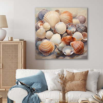 " Beige Clam Seashell Symphony III "