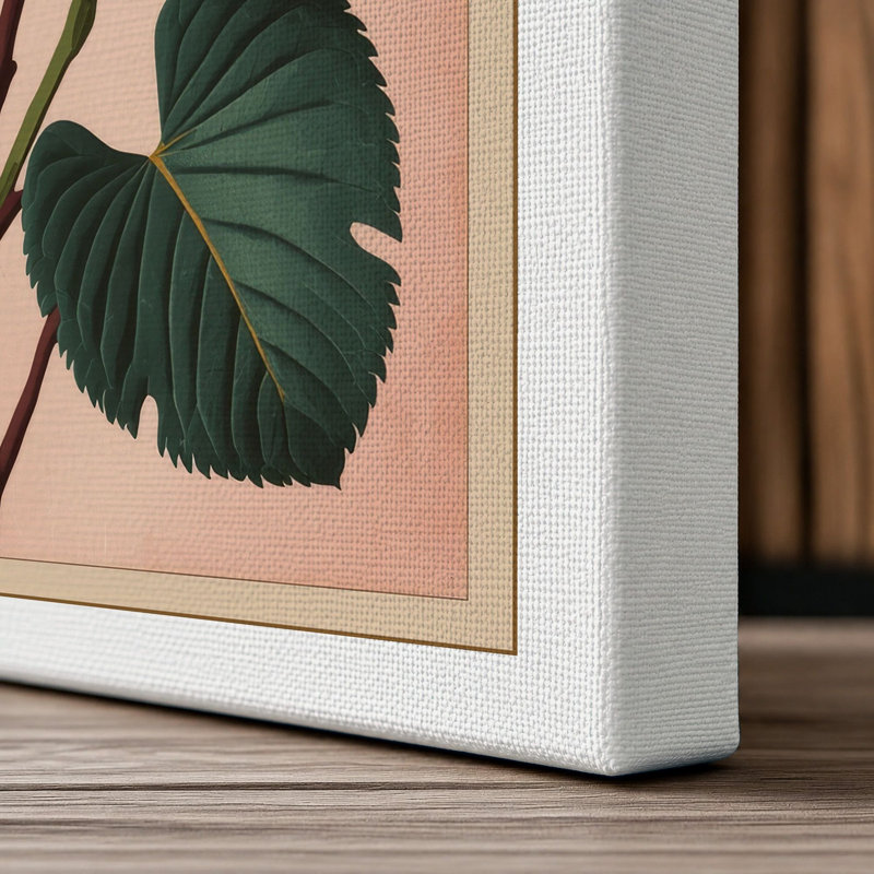 Study in Pink Botanical - Wrapped Canvas, 30x20 - 76.2 x 50.8 cm, White Border