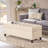 Multi-style Fabric Storage Ottoman With Birch Legs - Sheffield Design For Living Room, Offers Extra Seating & Clutter-free Storage For Gaming Controllers/board Games-675732362