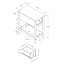 Table d'appoint, 2 niveaux, bout, lampe, table de chevet, table d'appoint, étroit, petit, tiroir de rangement, chambre à coucher, placage noir, transitionnel-2035598162-2035598169