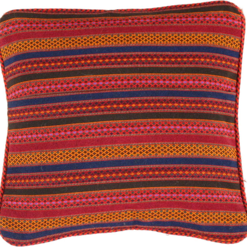 Coussin Gabbeh fin noué à la main 16 po x 16 po