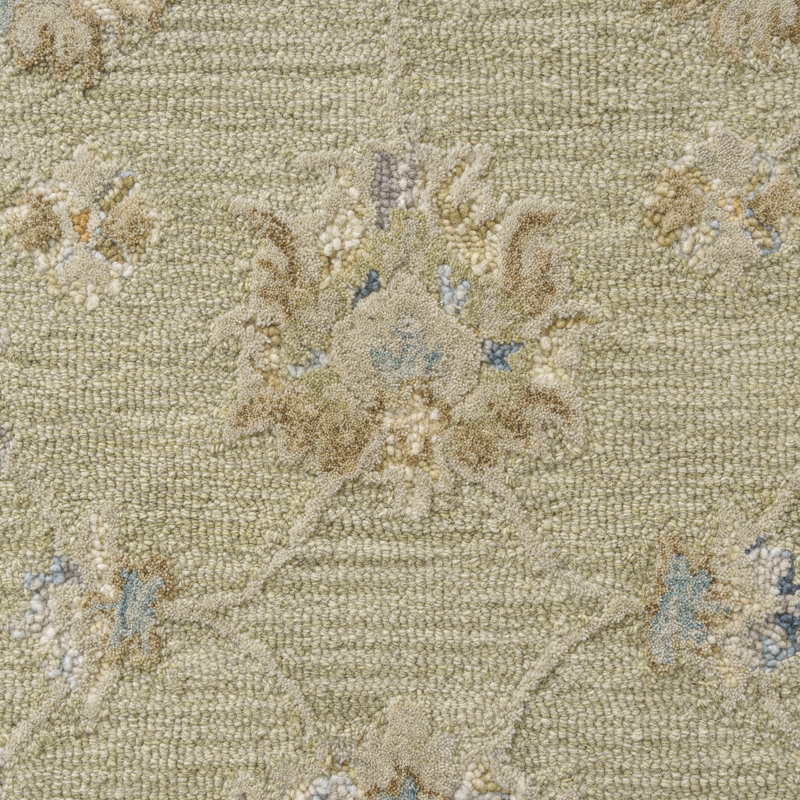 Tapis d'intérieur en laine touffeté à la main Traditional, Rectangle 7 pi 9 po x 9 pi 9 po