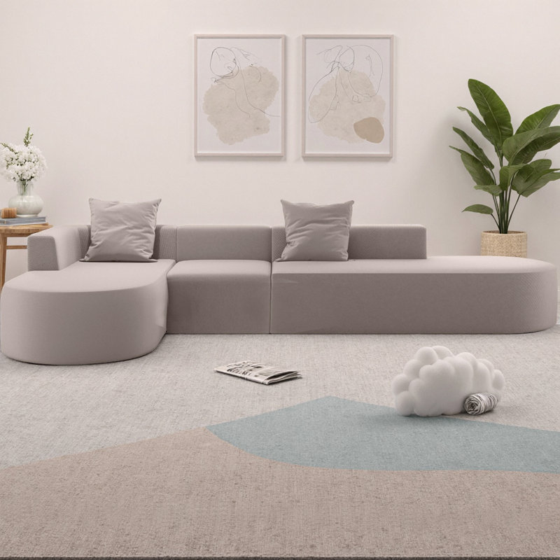 Canapé modulaire en L de 135 po avec méridienne modulaire en forme de L et méridienne pour 5 places, sans nuage