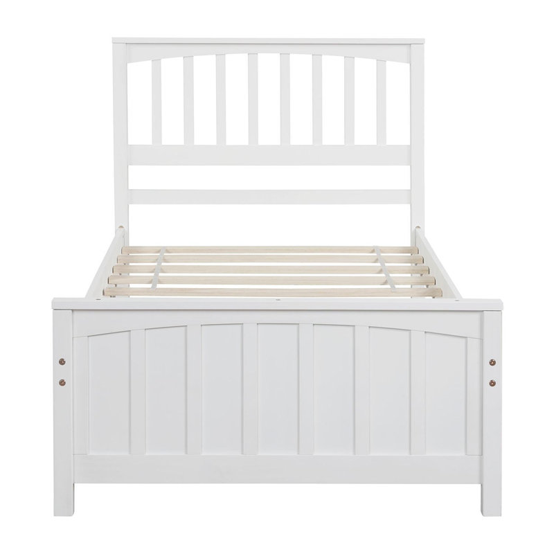 Hariyah Twin Platform Bed by Red Barrel Studio®, White
