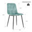 Chaise de salle à manger moderne et simple en velours avec chaises rembourrées en tissu et tabouret pour chambre
