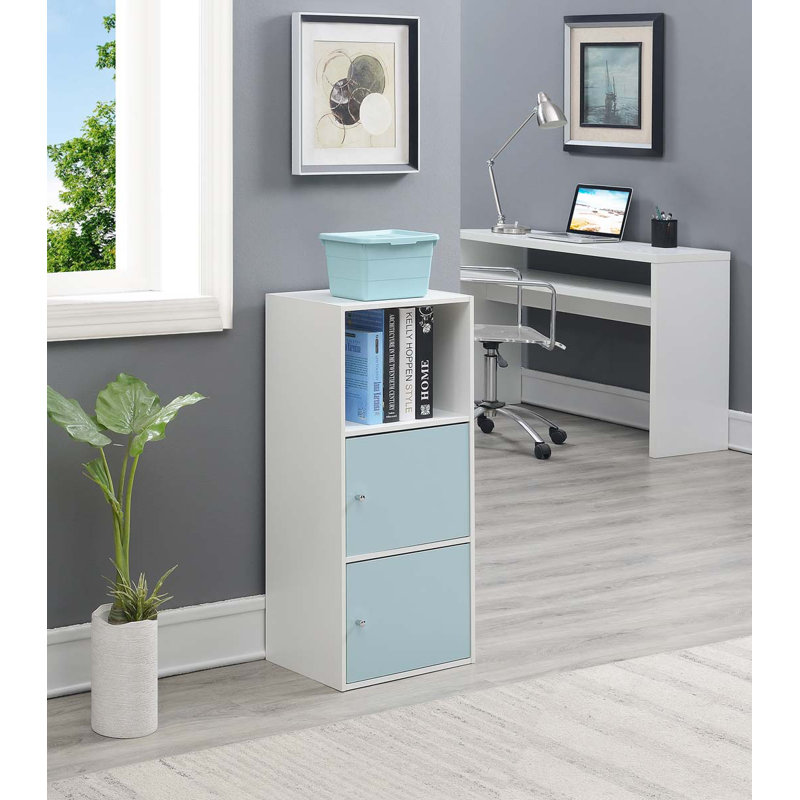 Aptos Accent Cabinet, White/Seafoam