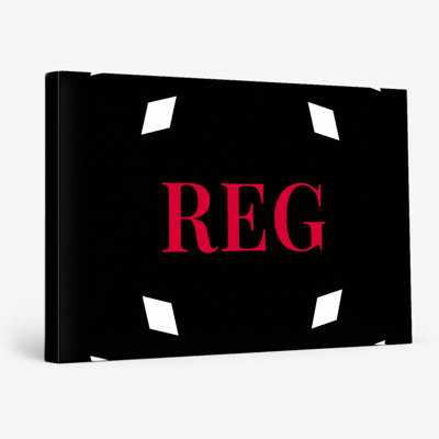 Regensburg World Football City Luxury - monogramme de diamant - blanc noir rouge - art mural sur toile