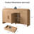 Modern 2-Drawer Arched Cabinet: 3-In-1 Media Console, Sideboard & Dresser-1702335790